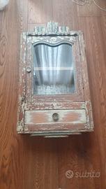 vetrinetta etnica in legno teak