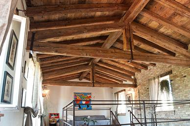 Tetti a falde in legno antico originale