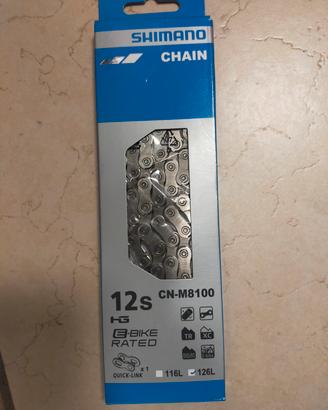 catena Shimano nuova xt 12 velocità ,126 maglie