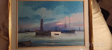 Barche .Pittore Tabellini