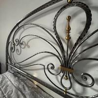 Letto + comodini in ferro battuto