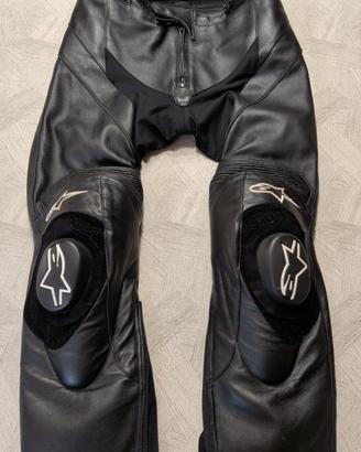 Pantaloni moto pelle Alpinestars Missile tg 50