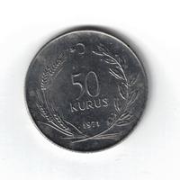 Moneta, Turchia, 50 Kurus, Rep. di Turchia 1971