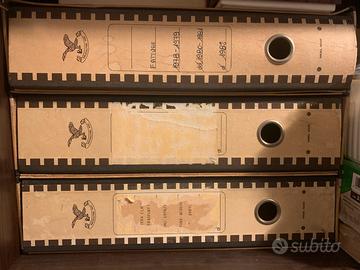 Tris raccoglitori cartone  anni 60, FALC