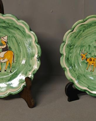 Pinto Vietri – Coppia piatti ceramica vietrese (1)