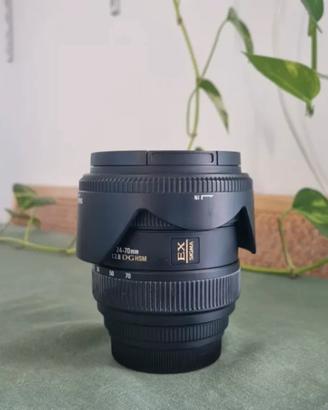 Sigma 24-70 F 2.8 EX attaco Canon
