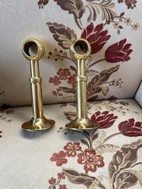 Coppia staffe per tende ottone