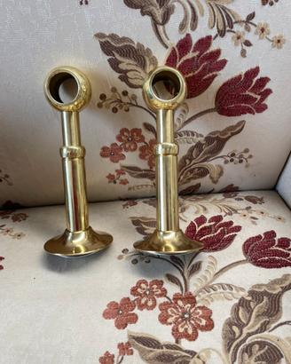 Coppia staffe per tende ottone