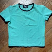 Top Crop Dolce & Gabbana Verde Acqua 100% Cotone