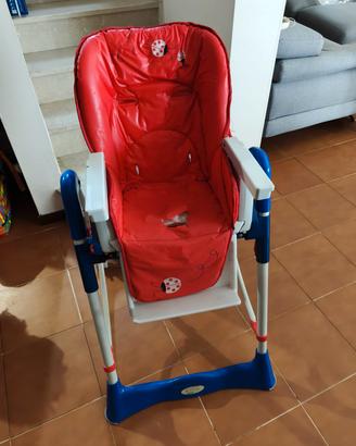 Seggiolone pappa regolabile - Rosso/Ladybug
