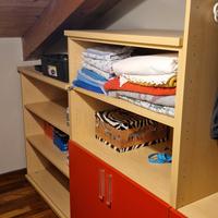 letto singolo contenitore + armadiature