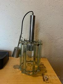 Lampadario stile Veca o Fontana Arte,vetro.Vintage