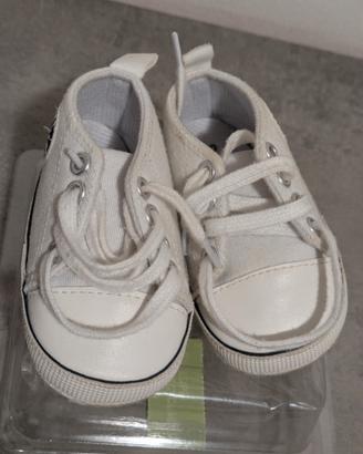 Scarpette Neonato Stile "Converse" - Nuove (12 cm)