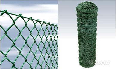 RETE FERRO PLASTICATO GRIGLIA ROTOLO H. 125 MT. 25