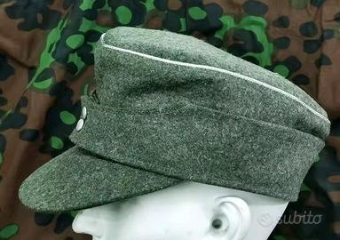 Berretto Tedesco M43 Feldgrau Lana WWII Einheitsfe