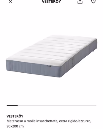Materasso ikea VESTERÖY 90x200 NUOVO + Letto/Rete