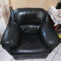 Poltrona in pelle nera presidenziale