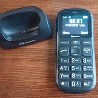 Cellulare M-MMFAC2 nero/blu con base e scatola