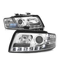 FARI PER AUDI A4 B6 00-04 LUCE LED DIURNA FONDO CR