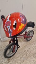 Chicco Red Bullet Bicicletta senza pedali e casco