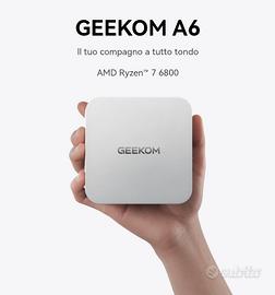 Mini PC GEEKOM A6 Ryzen 7 6800H 32GB RAM 1TB SSD