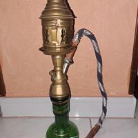 narghilè in vetro e ottone