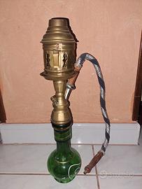 narghilè in vetro e ottone