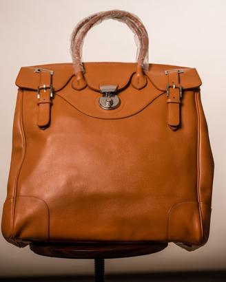 Borsa-valigia donna Benetton NUOVA, VERA PELLE