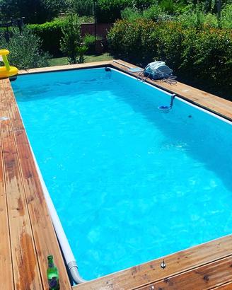 Piscina fuori terra,arredata e cassonata