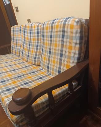 divano in legno 3 posti 