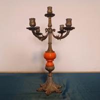 Candelabro vintage 5 bracci portacandele decorativ