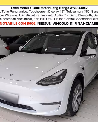 Tesla Model Y 440 cv, AWD, Tetto Panoramico, Auton