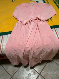 Vestaglia da camera lunga in ciniglia rosa Joelle