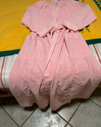 Vestaglia da camera lunga in ciniglia rosa Joelle