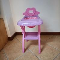 seggiolone bambole, set pappa e vasino