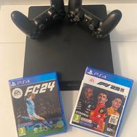 PS4 Slim 500gb - 2 Controller + 2 Giochi + Cavi