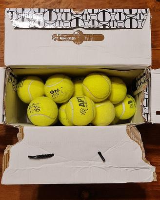 20 palline di marca da tennis usate ma buone