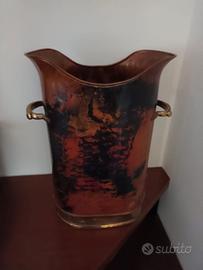 Porta ombrelli di rame e ottone