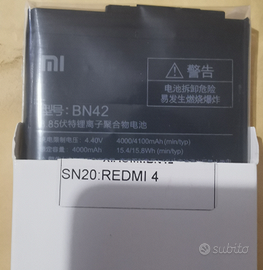 Batteria telefono cellulare xiaomi redmi 4