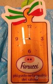 Insegna/Orologio luminoso da parete Fiorucci