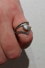 2 anelli donna argento antico