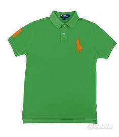 Polo Ralph Lauren verde uomo L – logo arancione