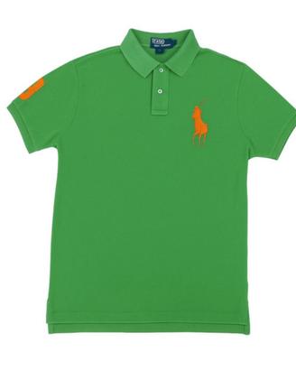 Polo Ralph Lauren verde uomo L – logo arancione