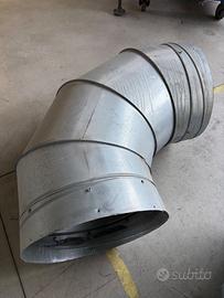 Curva bordata per aspirazione