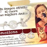 medaglietta cane /gatto in argento my jewels nuov