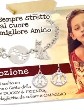 medaglietta cane /gatto in argento my jewels nuov