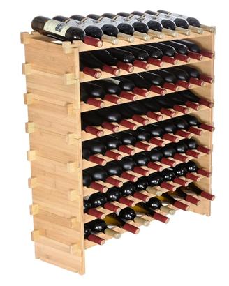 Portabottiglie Vino in Legno di Bambù Impilabile