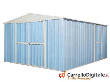 Box prefabbricato in acciaio 360x430cm azzurro