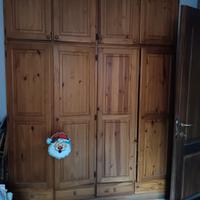 armadio in pino russo massello