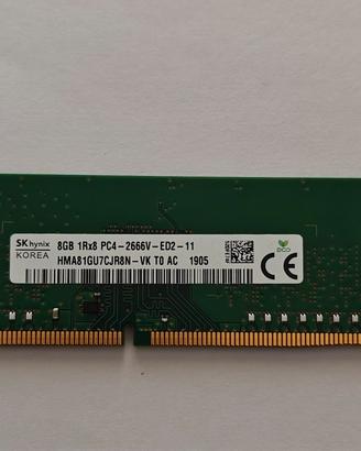 RAM DDR4 8GB ECC Unbuffered 2666MHz SkHynix